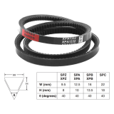 Dây curoa BANDO Narrow V-belt SP type XPA